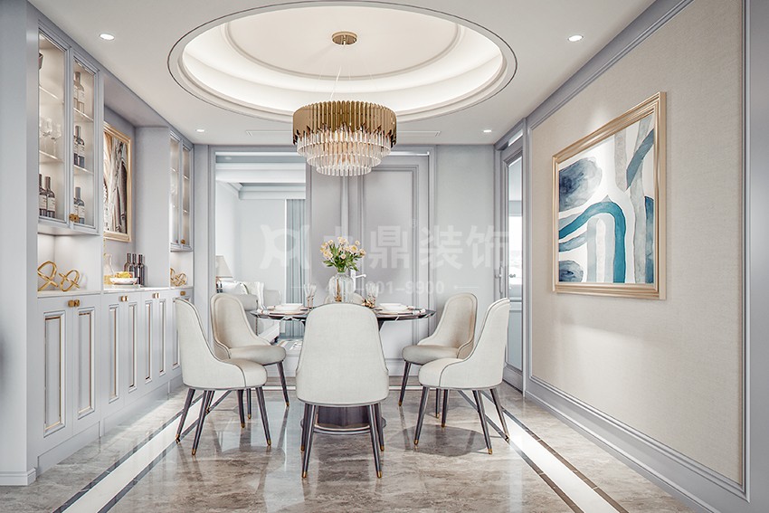 美式輕奢餐廳裝修效果圖